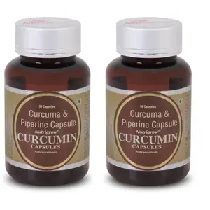 NUTRIGROW CURCUMIN & PIPERINE - 30 CAPSULE (2)