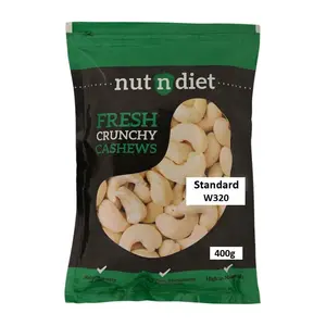 nutndiet Fresh Crunchy Cashews Standard Wholes (400g)