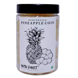 Nutri Forest Dried Fruits Pineapple Coin - Dehydrated Fruits Pineapple Coin (350 Grams)
