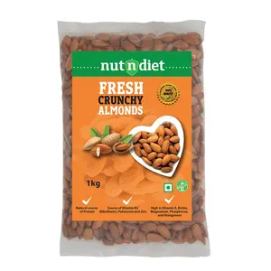 Nutndiet Fresh Crunchy Almonds | Vegan | Gluten-Free | 1kg