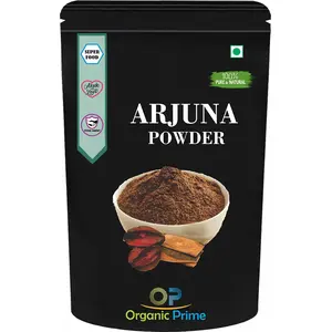 Organic Prime Arjuna Powder | Arjuna Bark | Terminalia Arjuna chaal Powder for Cholesterol control - 500 GM X 2 = 1 KG Organic Prime