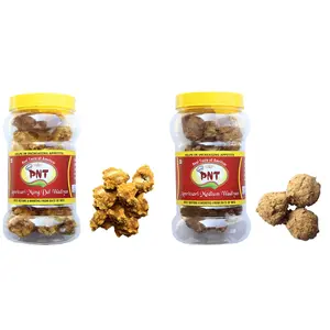 PNT Amritsari Handmade Crispy Premium Papad Wadiyan Combo (Moong Dal and Medium Spicy Wadiyan)