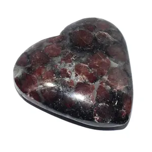 Pyramid Tatva Heart - Ruby Corundum 70-80 Gm Big Size - 2-2.5 inch Natural Healing Chakra Balancing Crystal Stone