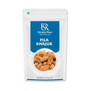 SIMPLY RAW Dry Dates Yellow Sukha Khajoor (200 Gram)