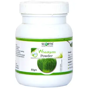 SCORTIS HEALTH CARE Pure & Natural WHEAT GRASS Powder- 80gm