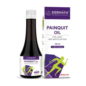Siddhayu Painquit Oil (From the house of Baidyanath) I For Joint And Muscular Pain I Pain Relief Oils I 120 Ml + 30 Ml Extra