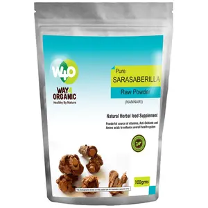 Way 4 Organic Pure Sarasaberilla Raw Powder - 100g Brown