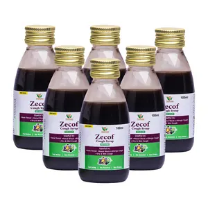 Vaddmaan Zecof - 100 Ml | Ayurvedic | Cough Syrup| Neelgiri Oil | Pepperment Oil | Tulsi | Saunth | Yashthimadhu | Karkasingi| Somlata | Kaantakari (Set of 6)