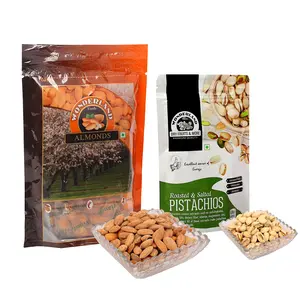 Wonderland Dry Fruits Combo of California Almonds 200g + Roasted & Salted Pistachios 100g