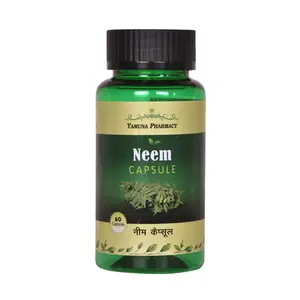 NEEM EXTRACT CAPSULES| YAMUNA PHARMACY | PURE NEEM EXTRACT | ANTI - MICROBIAL AND BENEFICIAL FOR SKIN WELLNESS | VEG CAPSULES | 60 CAPSULES