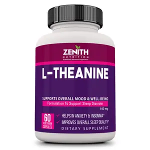 Zenith Nutrition L-Theanine 100mg - 60 Veg Capsules | Lab tested