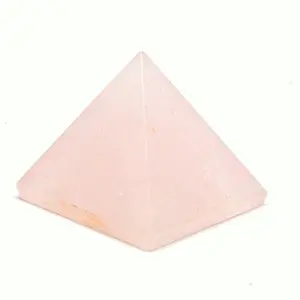 Healing Crystals India Rose Quartz Pyramid YRQ5 Large