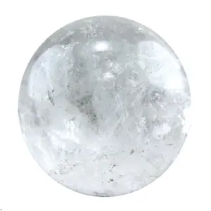Jewelswonder Certified White Clear Quartz Ball (R758)