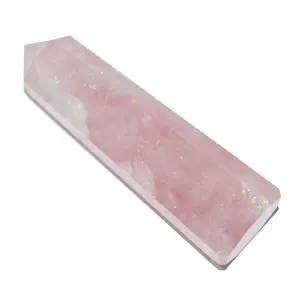 Healings4u Massage Wand Rose Quartz 7.5-8.5 cm wt.40-50 Grams Crystal Obelisk Healing Tower Reiki Spiritual Stone