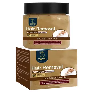 7 Days Pure Hair Removal Powder Three in one Use For Powder D-Tan Skin Removing Hair Cream (100 gm)
