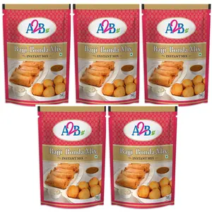 Adyar Anand Bhavan Sweets and Snacks A2B Bajji Bonda Mix for Onion/Chilli/Potato/Bread Bajji Onion Pakoda (Pack of 05 x 200 g)