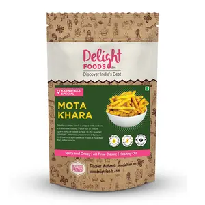 Delight Foods Karnataka Motha Khara Mixture-200g || Indian Snacks || Namkeen Savory Chiwda Khara Mixture