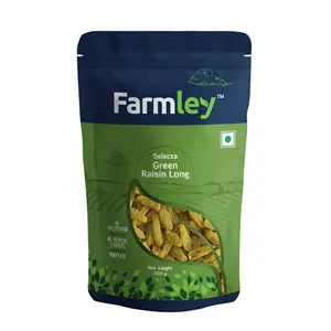 Farmley Selecta Long Green Raisins Kishmish Freshly Farm Picked Healthy & Juicy 500 g