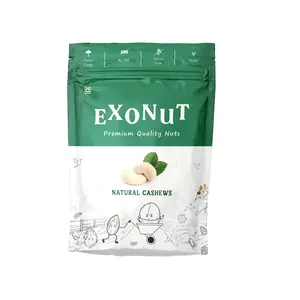 Exonut 100% Natural Premium Whole Cashews Fresh Crunchy Cashew Kaju Nut Value Pack 250gms