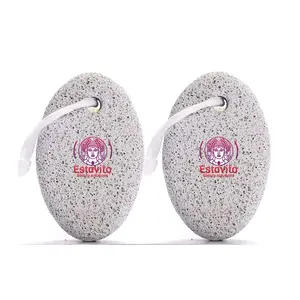ESTAVITO Pumic stone | PACK OF 2 Pcs | OVAL SHAPED | CALLUS REMOVER FOR FEET HEELS & PALMS |