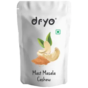 Dryo Raw Fruit Classic Roasted Masala Cashews Spicy Flavor Snacks (Mast Masala Cashew 90 Gram)