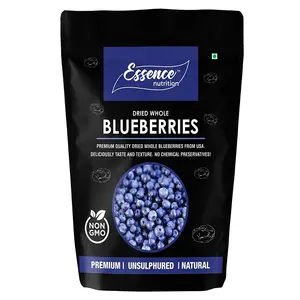 Essence Nutrition Unsweetened USA Blueberries - (200 Grams) - Unsulphured No Added Sugar Imported Blueberry from USA
