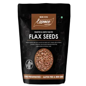 Essence Nutrition Roasted Flax Seeds (900 Grams) - [Lightly Salted Crunchy and Delicious]