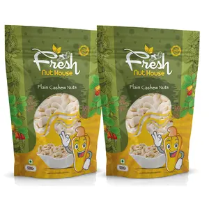 Fresh Nut House Premium Whole Kerala Origin Plain Cashew Nut 1 Kilogram