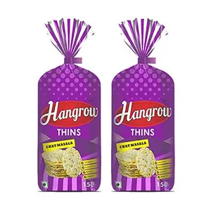 Hangrow Thins a Healthy Snack (Chat Masala Flavoured 150 GramsPack of 2)