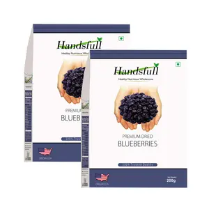 HandsFull Premium Dried Blueberries (200g X 2) 400 GMS