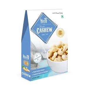 KINGUNCLE's Roasted and Lightly Salted W 240 Cashews 200 Grams Box Pack