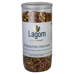 Lagom Gourmet Pistachio Kernel (Pista Magaz) 500g | All Natural | No Preservatives | No Additives | Gluten Free | Vegan | Non GMO | Nuts | Dry Fruits