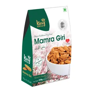 KINGUNCLE's Mamra Almond Kernels (Mamra Badam Giri) Silver Class 750 Grams Green Box