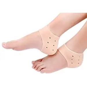 Mbuys Mall Gel Heel Protector Gel Heel Cups Foot Care Cushion Pad Plantar Fasciitis Soft Socks with Breathable Holes Suitable for Relieving Heel Pain