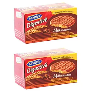 McVitie's Digestive Milk Chocolate Biscuit 200g (Pack of 2)