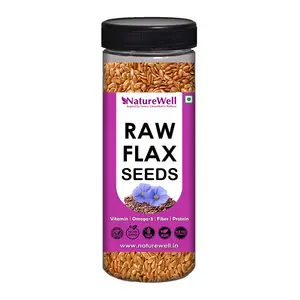 Naturewell Flax Seed / Linseed - Loaded with Omega 3 Anit Oxidant - Linum Usitatissimum (Alsi) Seed (3 X 200 Gram) 600 G