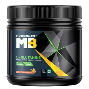 MuscleBlaze L- Glutamine powder Post Workout Recovery5 g Glutamine (Fruit Punch Pack of 250 g 41 Servings)