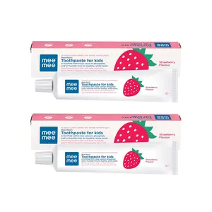 Mee Mee Toothpaste (Pack of 2 Strawberry - Fluoride-Free)