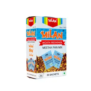 Milan Meetha Pan Mix - 3 boxes | Freshens your breath | Helps digest your meal | Leaves your mouth neat and clean | Contains traditional ingredients like saunf kharek elaichi & mint | Without Supari