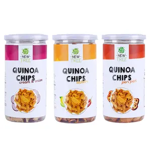 New Tree Healthy Snack Combo || Quinoa Chips Cream & Onion 250gm || Quinoa Chips Achari 250gm || Quinoa Chips Peri Peri 250gm || Combo Pack of 3 || Combined Weight: 750gm ||