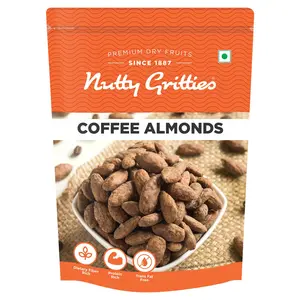 Nutty Gritties Almonds 200g - Coffee Flavoured Delicious Healthy Snack for All Non Fried Zero Oil Crunchy