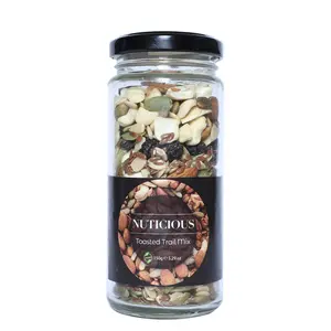 NUTICIOUS Keto Vegan Toasted Trail Mix Dry Fruits -180 ge Seeds Mix for Eating | Nuts and Seeds | Dryfruits Nuts and Berries