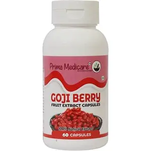 Prima Medicare Goji Berry Capsules For Healthy Immune Function improves your visionSkin & Anti-Oxidant - (60 Capsules)