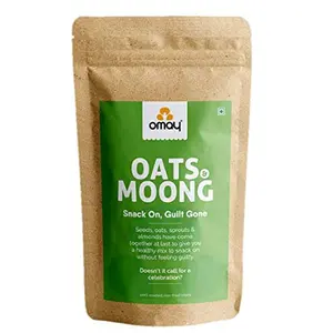 Omay Foods Oats & Moong Mix 400G | Trail Mix | Oats Moong Seeds Sun-dried Fruits | Roasted Snacks | Healthy Snacks | Oil-free Snack