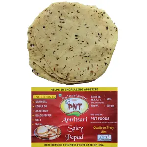 PNT Amritsari Handmade Crispy Premium Papad (Spicy Pepper 1Kg)