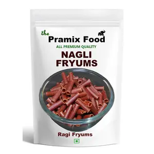 Pramix Nagli Fryums Ready to Fry Papad | Microwave | Indian Snacks Crunchy & Tasty Ragi Fryums 250g