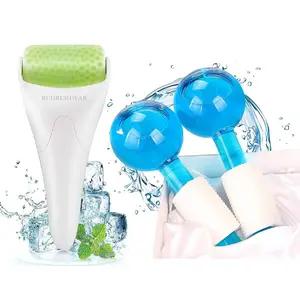 RUDRESHWAR Ice Ball Massager - 2 And Ice Roller Face Massager Facial Massager (Multi Color)