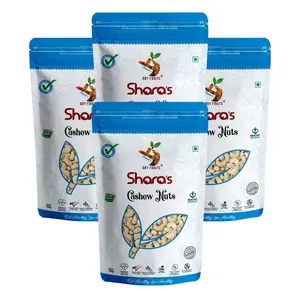 Shara's Dry Fruits Cashew Nuts (Kaju) Jumbo Size (W240) 1Kg (Pack of 4X250g Each)