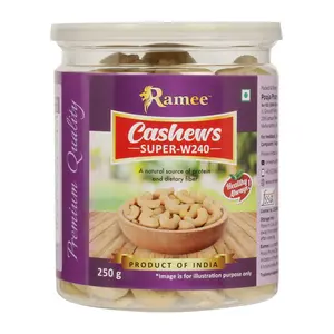 Ramee's Tasty Super W240 Cashew (250 GramsPlastic Bottle)