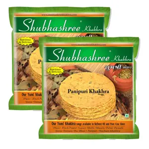 Shubhashree Whole Wheat Panipuri Khakhra | Made in Sunflower Oil - 400 Grams